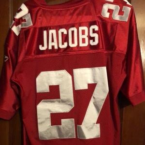 New York Giants Brandon Jacobs red sewn jersey